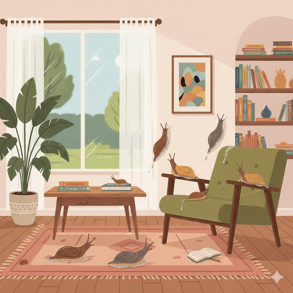 Naaktslakken in huis